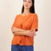 T-SHIRT CON TASCHINA IN TESSUTO EFFETTO STROPICCIATO - Coccio, TU