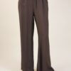 PANTALONI IN TESSUTO EFFETTO STROPICCIATO - Dark Brown, TU