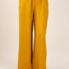PANTALONI IN TESSUTO EFFETTO STROPICCIATO - Spicy Mustard, TU