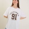 T-SHIRT SCRITTA CALIFORNIA CON STRASS - White, TU