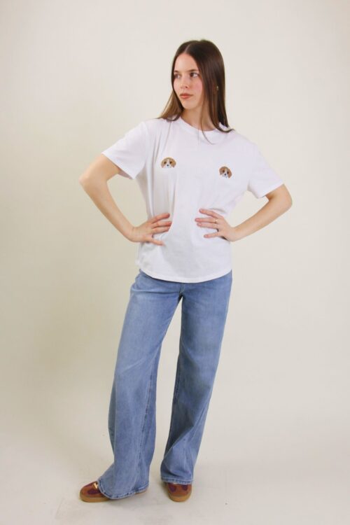 Alternative view of T-SHIRT CON DECORAZIONE CANE IN STRASS