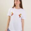 T-SHIRT CON CILIEGIE IN STRASS - Bianco, TU
