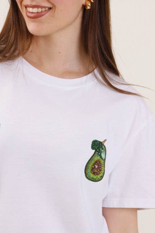Alternative view of T-SHIRT CON AVOCADO IN STRASS
