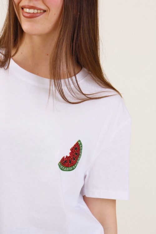 Alternative view of T-SHIRT CON DECORAZIONE ANGURIA IN STRASS