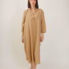 TUNICA LUNGA CON SCOLLO ALLA COREANA - Beige, TU