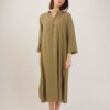 TUNICA LUNGA CON SCOLLO ALLA COREANA - Green, TU