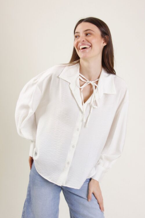 CAMICIA IN TESSUTO EFFETTO CREPE