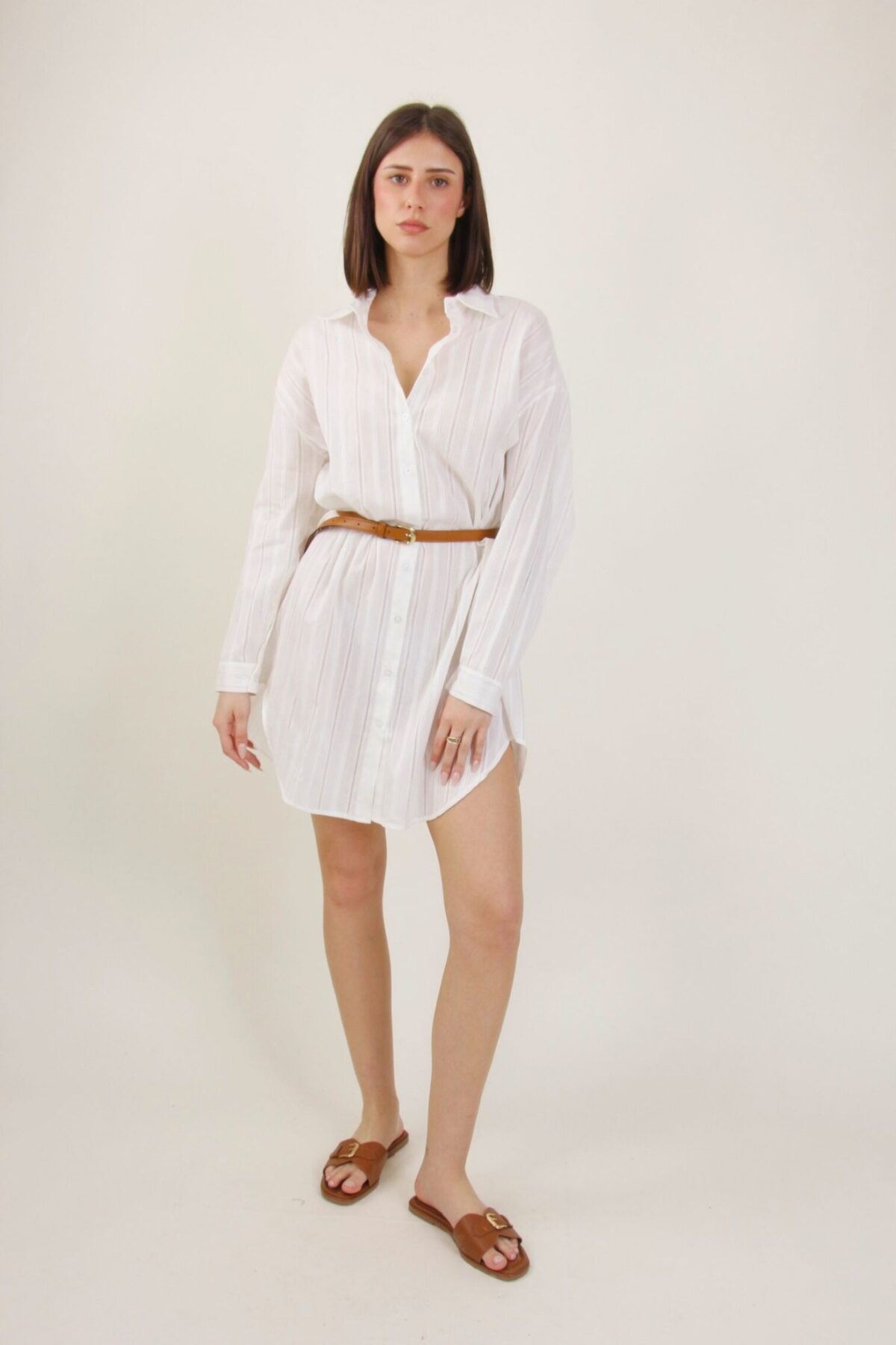 ABITO CAMICIA CON CINTURA
