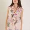 BLUSA SMANICATA IN LYOCELL FANTASIA FLOREALE - Burro, TU