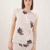 TOP SMANICATO CON STAMPA A FIORI - Burro, TU