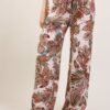 PANTALONI A PALAZZO IN VISCOSA STAMPATA - Orange, TU