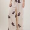 PANTALONI A PALAZZO STAMPA A FIORI - Burro, TU