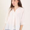 CAMICIA IN COTONE SEMITRASPARENTE - Burro, TU