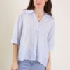 CAMICIA IN COTONE SEMITRASPARENTE - Sky blue, TU