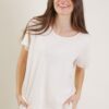 T-SHIRT IN COTONE ASIMMETRICA - Burro, TU