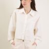 CAMICIA A RIGHE CROPPED - Burro, TU