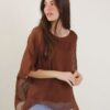 BLUSA IN MISTO SETA CON MANICA AMPIA - Moro, TU