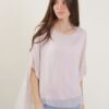 BLUSA IN MISTO SETA CON MANICA AMPIA - Rosa, TU