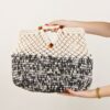 BORSA IN RAFIA CON MANICO TRIANGOLARE - Beige, TU
