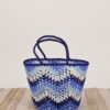 BORSA MOTIVO A ZIG ZAG - Blu, TU