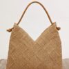 BORSA A SPALLA CON MOTIVO GEOMETRICO - Cammello, TU