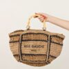 BORSA CON MANICI IN BAMBOO - Cammello, TU