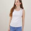 TOP A COSTINE CON SPALLINA GIOIELLO - White, TU