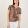 POLO A RIGHE - Dark Brown, TU