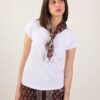 T-SHIRT BASIC CON FOULARD BANDANA - Dark Brown, TU
