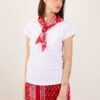 T-SHIRT BASIC CON FOULARD BANDANA - Red, TU