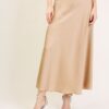 GONNA LUNGA SATIN - Beige, TU