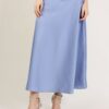 GONNA LUNGA SATIN - Denim, TU