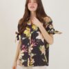CAMICIA FANTASIA FLOREALE - Black, TU