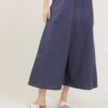 GONNA MIDI CON PIEGA FRONTALE - Blue, TU