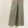 GONNA MIDI CON PIEGA FRONTALE - Militare, TU