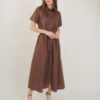 ABITO CHEMISIER LUNGO TINTA UNITA - Dark Brown, TU