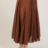 GONNA MIDI CON PIEGHE - Dark Brown, TU