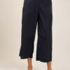 PANTALONI IN POPELINE CON TAGLIO CROPPED - Blue, TU