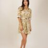 ABITO CHEMISIER FANTASIA CON CINTURA - Beige, TU