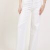 JEANS CON STRASS E FONDO A TAGLIO VIVO - White, M