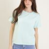 T-SHIRT IN COTONE - Verde acqua, TU