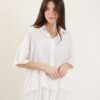 CAMICIA CON SPALLA SCESA A MANICHE CORTE - Burro, TU