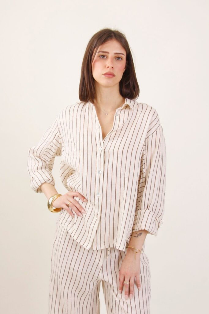 STRIPED LINEN SHIRT 