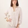 CAMICIA A RIGHE IN LINO - Burro, TU