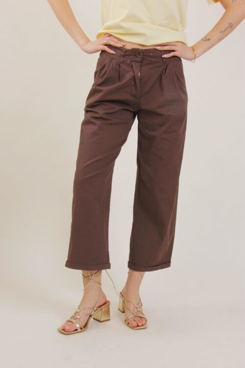 Alternative view of PANTALONI CROP IN COTONE