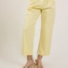 PANTALONI CROP IN COTONE - Yellow, L