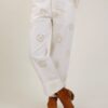 PANTALONI CON RICAMI - Burro, L