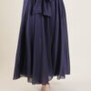 GONNA LUNGA IN TESSUTO LEGGERO CON FIOCCO IN VITA - Blu, TU