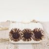 POCHETTE IN RAFIA CON APPLICAZIONI FLOREALI - Beige, TU