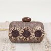 POCHETTE IN RAFIA CON APPLICAZIONI FLOREALI - Moro, TU